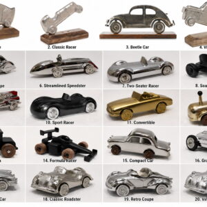 Metal and Wood Toy Car Collection