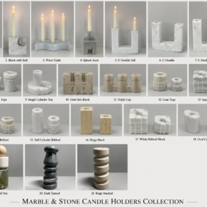 Marble Candle Holders Collection